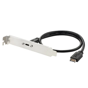 Тип E USB 3.1 Штекер-штекер C Удлинительный кабель Передняя панель Заголовок 50 см Разъем материнской платы компьютера Провод P9JD