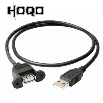 USB-удлинитель для крепления на панель, порт типа A usb2.0 от мужчины к женщине с замком для резьбового отверстия, кабель-кабель 30 см, 1 М, 5 М, 1,5 М